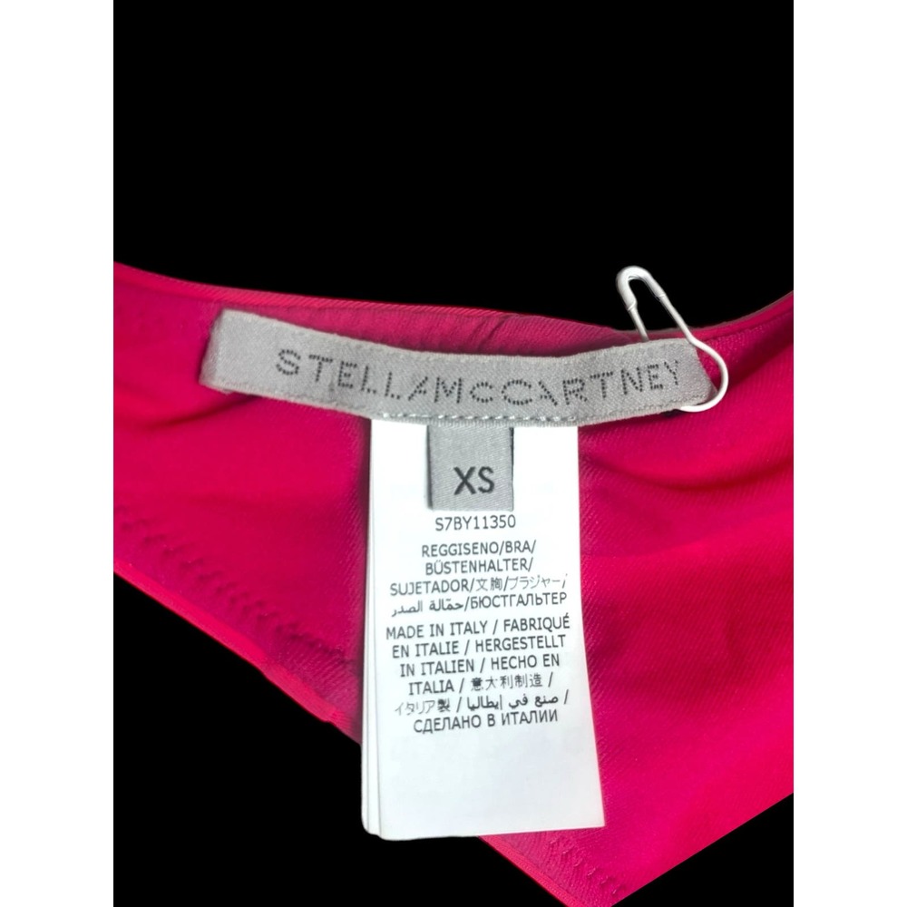 Stella McCartney Graphic Cutout Wrap Bikini Top | Hot Pink, Sz XS $265 - Picture 3 of 8